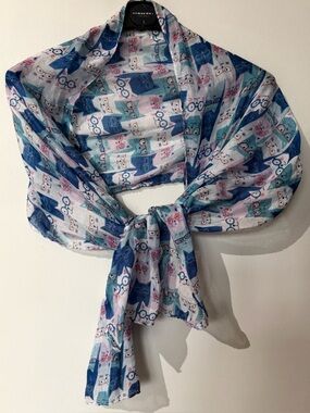 Cat Lovers Cats Wearing Glasses Print Scarf